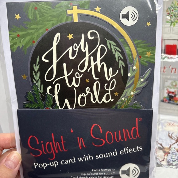 Christmas Pop Up Cards Lot of 4 Santa Reindeer Snowman Joy Wreath Merry Decor - Picture 3 of 13